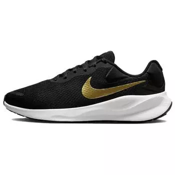 Nike Revolution 7 Wide Black Metallic Gold Женские кроссовки Белые FZ6829-002 38.5