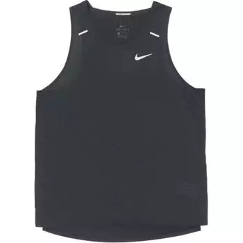 Nike Rise 365 Solid Logo Round Neck Майка свободная мужская топы черный CZ9179-010 M