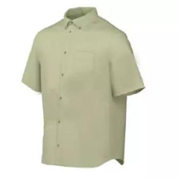 Nike Рубашка Casual Series однотонная однобортная с коротким рукавом, мужские рубашки зеленого цвета FN3223-371 M
