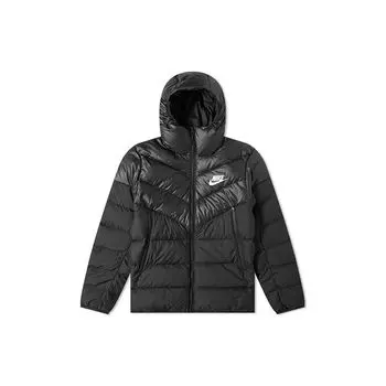 Nike с капюшоном теплый повседневный пуховик мужская верхняя одежда черный 928833-010 M