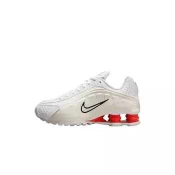 Nike Shox R4 GS Phantom Picante красные детские кроссовки кремово-белые CW2626-102 36