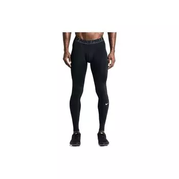Nike Штаны для фитнеса с компрессионным принтом логотипа, мужские, черные 703098-010 S