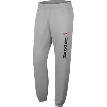 Nike Штаны флисовые USA Practice темно-серые, вересковые/спортивно-красные/спортивно-красные, мужские, уличная одежда FQ0309-063 XL