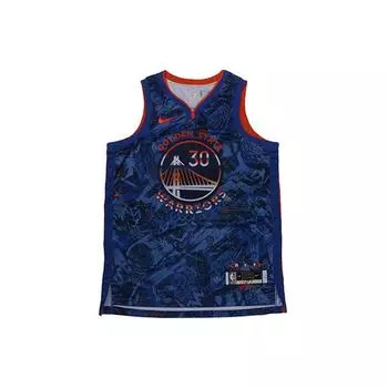Nike Баскетбольная майка без рукавов - Stephen Curry #30 Golden State Warriors Мужская верхняя часть синяя DA6955-405 XXL