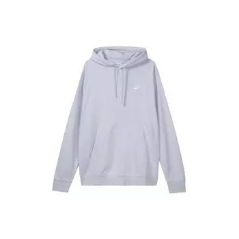 Nike Сплошной цвет с капюшоном, повседневная толстовка с длинным рукавом, мужские топы, футбольный серый CZ7858-085 S