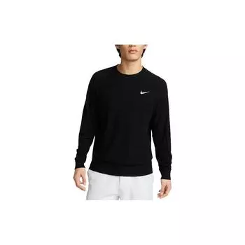 Nike Однотонный свитер с логотипом, круглый вырез, длинный рукав, футболка, мужские топы, черный цвет DR5292-010 XXL