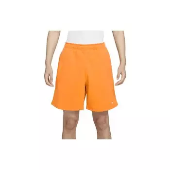 Nike Solo Swoosh, однотонные повседневные прямые шорты, шорты унисекс, ярко-оранжевые DV3056-836 S