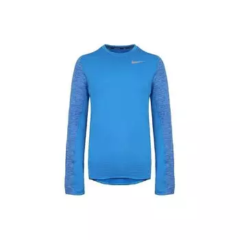 Nike Sphere Element Logo Круглый вырез пуловер Удобная повседневная футболка с длинным рукавом Мужская футболка Синяя 857828-406 XL