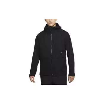 Nike Сплошная цветная куртка с воротником-стойкой и капюшоном, мужские куртки, черные DQ6641-010 L
