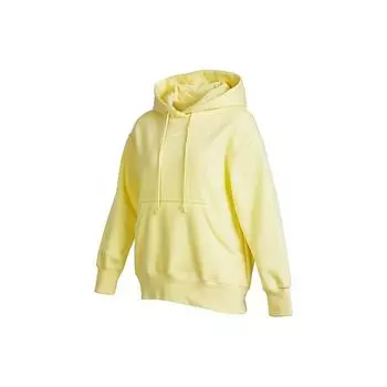 Nike Сплошная цветная толстовка с карманом и заниженными плечами, женская толстовка с капюшоном желтого цвета DQ5861-706 S