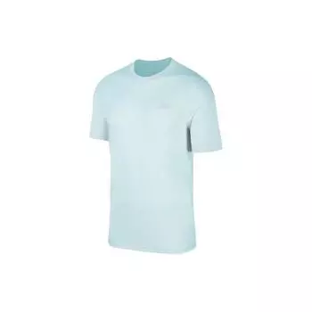 Nike сплошной цвет с логотипом Повседневная спортивная футболка с коротким рукавом Мужские топы Голубой CW1252-410 S