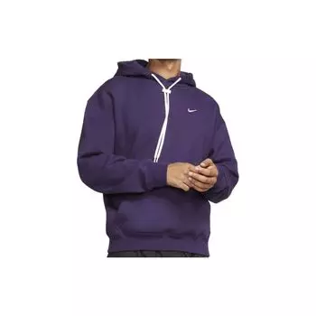 Nike Сплошной цветной пуловер, свободная толстовка с капюшоном, толстовка с длинными рукавами, мужские топы, темно-фиолетовый CD6393-525 XS