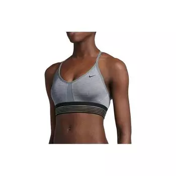 Nike Сплошной цветной спортивный бюстгальтер с логотипом, женское спортивное нижнее белье, серый 832093-065 S