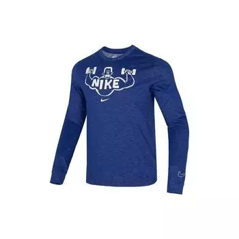 Nike Спорт Фитнес Тренировки Мода Повседневный Печатный Допамин Длинный Рукав Футболка Мужские Топы FJ2405-455 XXL