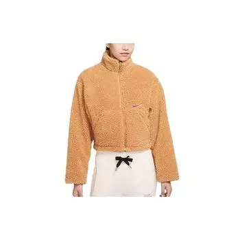 Nike Спортивная флисовая куртка на молнии Swoosh, женские куртки из льна CU6640-201 XL