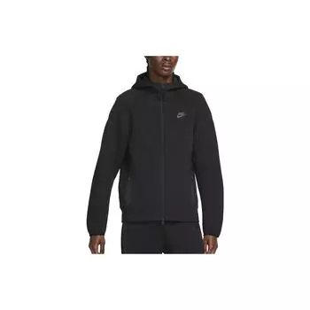 Nike Спортивная флисовая толстовка Windrunner с капюшоном на молнии черного/черного цвета для мужчин FB7921-010 XL