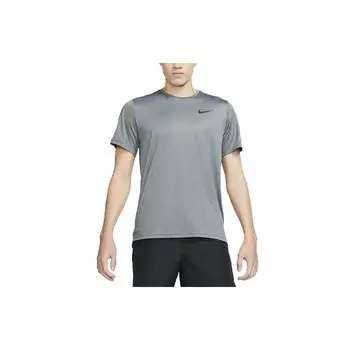 Nike Спортивная футболка Pro Dri-FIT Solid Logo Crew Neck для мужчин, цвет дымчато-серый CZ1181-010 XL
