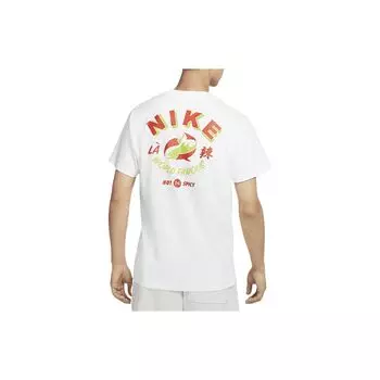 Nike Спортивная футболка с коротким рукавом и логотипом Chili Fish, мужские топы белого цвета DO2320-100 S