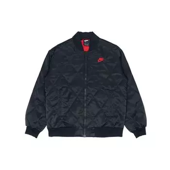 Nike Спортивная куртка из хлопка с атласным воротником и синтетическим наполнителем, зимняя женская куртка черного цвета CU3664-010 M