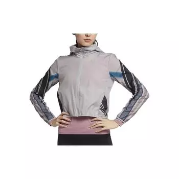 Nike Спортивная куртка с капюшоном Color Block, женские куртки, серая AT3095-059 XL