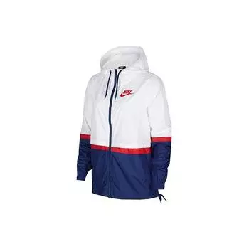Nike Спортивная куртка с капюшоном Colorblock, женская верхняя одежда, белая CZ1918-106 S