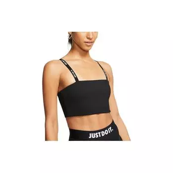 Nike Спортивная майка с принтом логотипа и буквами, женские топы, черный цвет CJ2607-010 S
