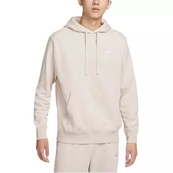 Nike Спортивная одежда Club FW24 Французская мода флисовый пуловер с капюшоном Мужские толстовки с капюшоном Светло-красный CZ7858-104 M