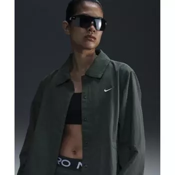 Nike Спортивная одежда Essentials свободная куртка тренера с УФ-тканью W винтажная зеленая распродажа Fv7561 338 XS