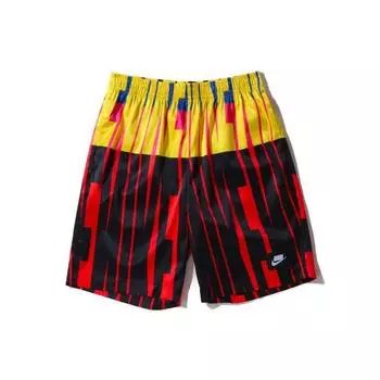 Nike Спортивная одежда Коллекция Nsw Печатные повседневные спортивные шорты с цветными блоками Женские шорты Многоцветные CJ3483-735 M