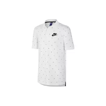 Nike Спортивная одежда Логотип Письмо Круглый вырез Рубашка Поло Мужские Рубашки Поло Белые 833886-100 XXL