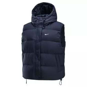 Nike Спортивная одежда Metrotherma-Fit Puffer Logo Hooded Warm Comfortable No Sleeveless Down Jacket Women жилет Black White FZ5933-010 M