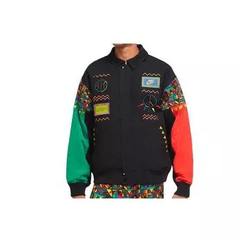 Nike Спортивная одежда Re-Issue теплая свободная хлопковая куртка с длинным рукавом зимняя мужская куртка черная CU4213-010 L