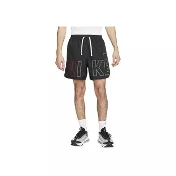 Nike Спортивная одежда С принтом букв Шорты спортивные прямого кроя на кулиске Мужские шорты Черный FJ1653-011 M