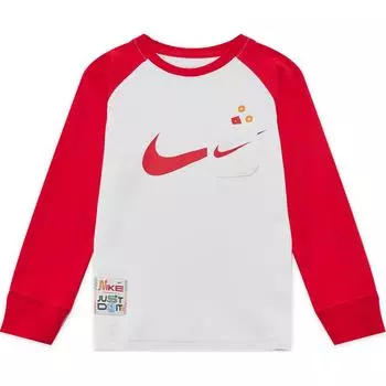 Nike Спортивная одежда Serpent Коллекция Welcome Свитшот Модный Универсальный Пуловер Длинный рукав Детские топы Парус IH0993-133 S