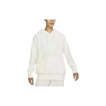 Nike Спортивная плюшевая однотонная повседневная спортивная толстовка с капюшоном женская толстовка Sail DQ6841-133 L