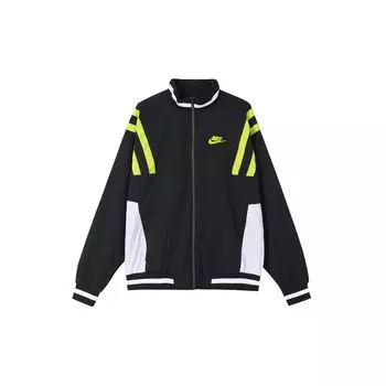 Nike Спортивная тканая куртка с логотипом в стиле колор-блок, мужская верхняя одежда, черная CJ4922-010 XL