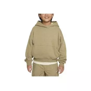 Nike Спортивная толстовка Icon Fleece Solid Color Loose Fit Kids Hoodies Khaki FJ6027-276 S