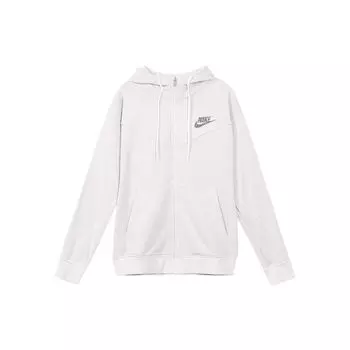 Nike Спортивная толстовка с капюшоном на молнии с логотипом Мужская верхняя одежда Серый Белый CW0305-910 XL
