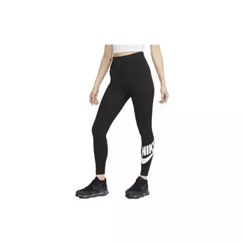 Nike Спортивные леггинсы с логотипом и высокой талией, женские леггинсы для фитнеса, черные DV7792-010 M