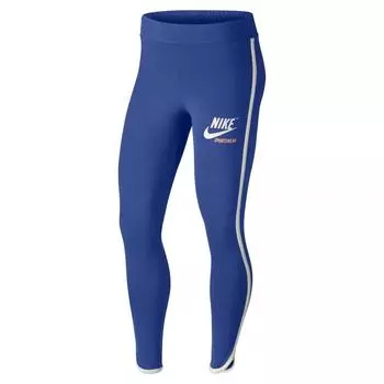 Nike Спортивные леггинсы с принтом логотипа, женские леггинсы Game-Royal 893641 L