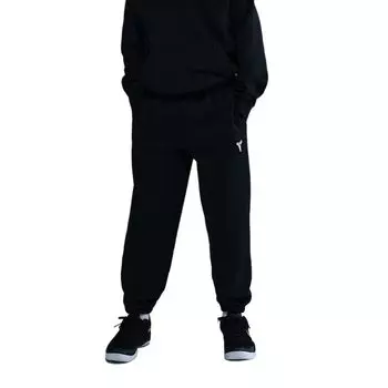 Nike Спортивные штаны молодежные трикотажные Therma-FIT Kobe Collection повседневные флисовые теплые зауженные детские штаны черного и белого цвета HJ1015-010 S