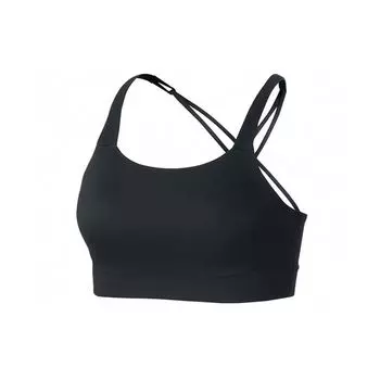Nike Спортивный бюстгальтер Swoosh Luxe Solid со средней поддержкой, женский спортивный бюстгальтер, черный цвет CJ0545-010 S