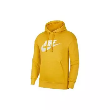 Nike Спортивный повседневный пуловер с капюшоном для мужчин, толстовки с капюшоном, желтый CN8753-711 L