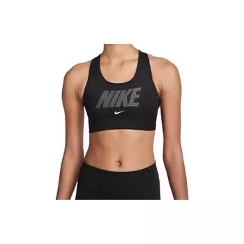 Nike Спортивный жилет с логотипом и круглым вырезом, женские топы, черный цвет DD1459-010 L