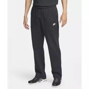 NIKE Sportswear Club Трикотажные брюки с открытым подолом M Черно-белые FQ4333 010