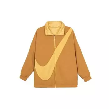Nike Sportswear Logo Двусторонняя однотонная повседневная спортивная куртка в стиле ретро Женские куртки Spicy-Yellow DC5138-774 S