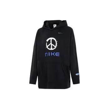 Nike Sportswear Многоцветный Принт Логотипа Однотонная Толстовка Женские Толстовки Черные FB1823-010 S
