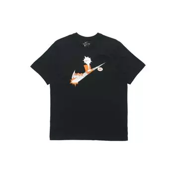 Nike Sportswear Shoebox Print Logo Трикотажная футболка с короткими рукавами Мужские топы Черные DH0057-010 M