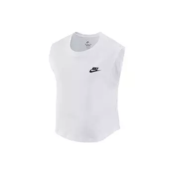 Nike Спортивная одежда с сплошным логотипом без рукавов с круглым вырезом майка женская белая FB8226-100 XL