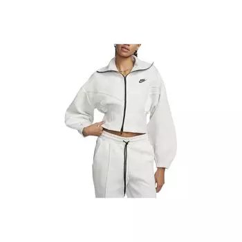 Nike Sportswear Tech Fleece Solid Color Свободная укороченная куртка Женские куртки Светло-серые FN2524-013 L